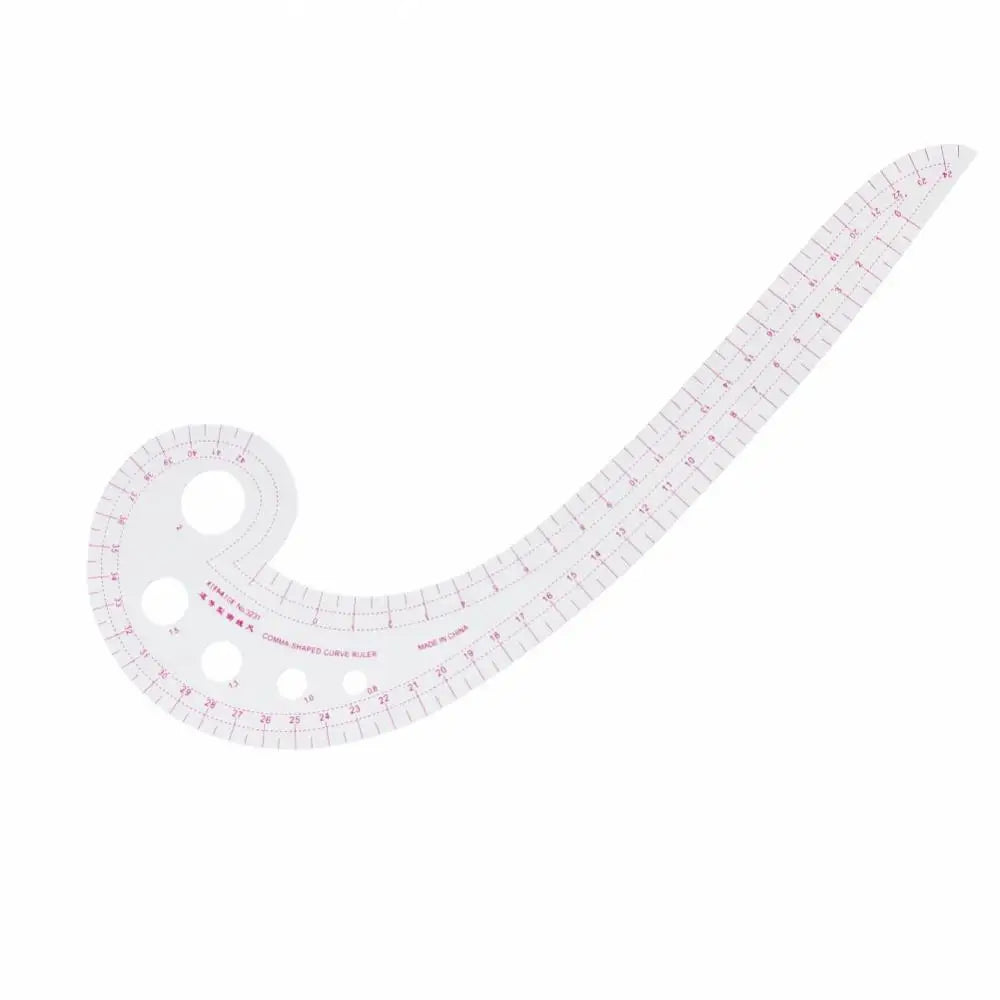 5pcs Transparent Plastic Rectilinear Curve Cutting DIY Ruler Craft Scale Ruler