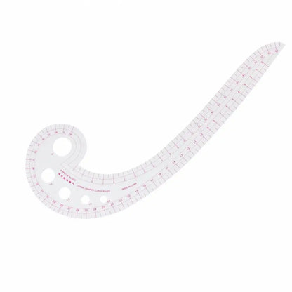 5pcs Transparent Plastic Rectilinear Curve Cutting DIY Ruler Craft Scale Ruler