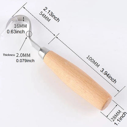 1pc Hook Cutter Stainless Iron Wood Carving Chisel Tool Woodworking Too