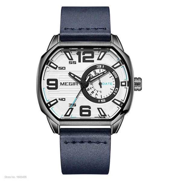 Octagon Watch for Men Fashion Waterproof Quartz Watches Large Dial Casual Sport Wristwatch