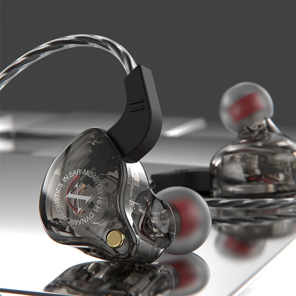 Sport HiFi Headphones with Mic Bass Wired In-Ear Earbuds