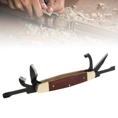 Wood & SK5 Steel Multi-purpose Portable Folding Pocket Cutter  3 in 1 Portable Gift Cutting Tool