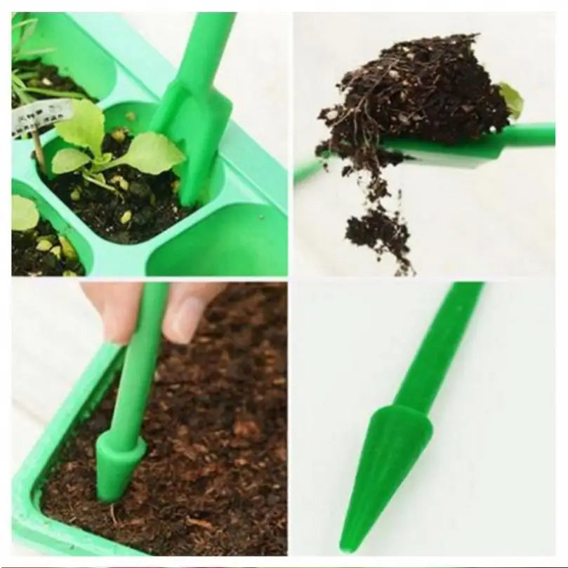 2pcs Green Plastic Seed Starters Seedling Digger Seedling Transplanter Garden Sowing
