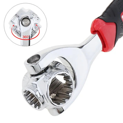 48 In 1 Multi-function 360° Rotary 8-19mm Torque Socket Spanner Wrench