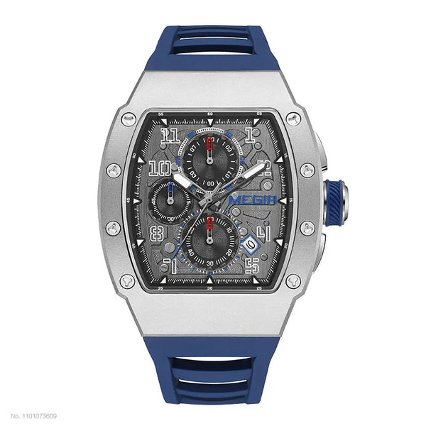 Chronograph Quartz Watch for Men Luxury Stainless Steel Quartz Wristwatch