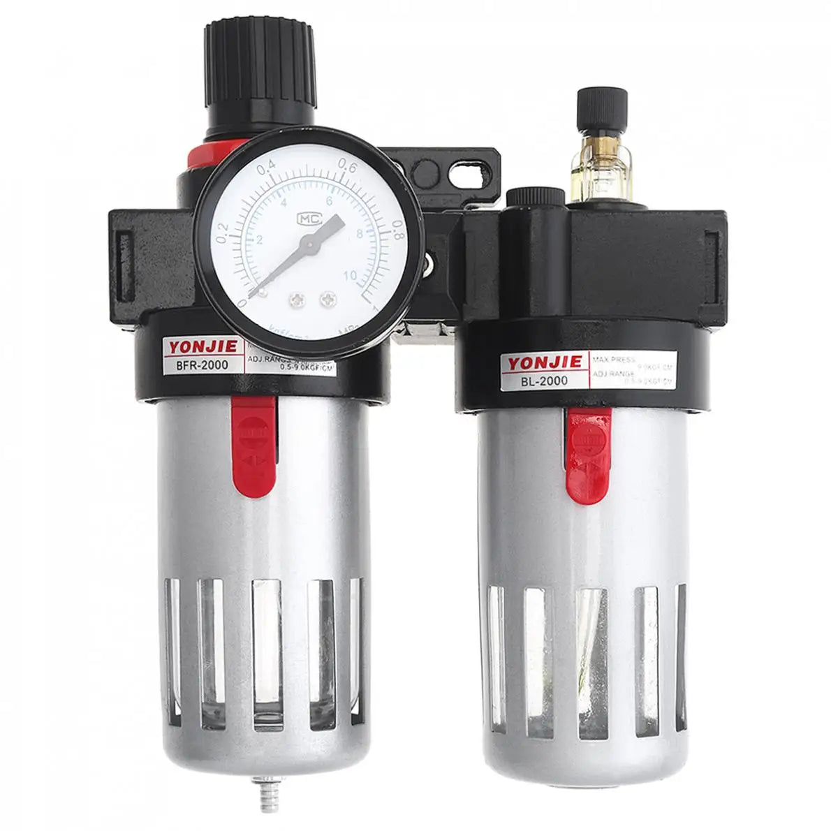 BFC4000 Air Compressor 0-1.0mpa Adjustable Two Union Oil Water Separator Regulator