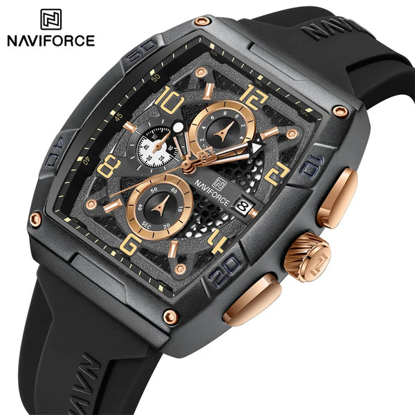 Men's Watch Fashion Silicone Band Quartz Wristwatch Waterproof Chronograph Luminous Clock