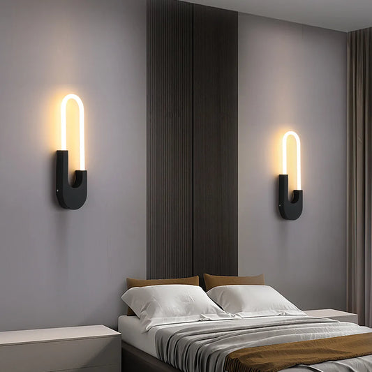 Gold Black Modern LED Wall Lamps Living Study Room
