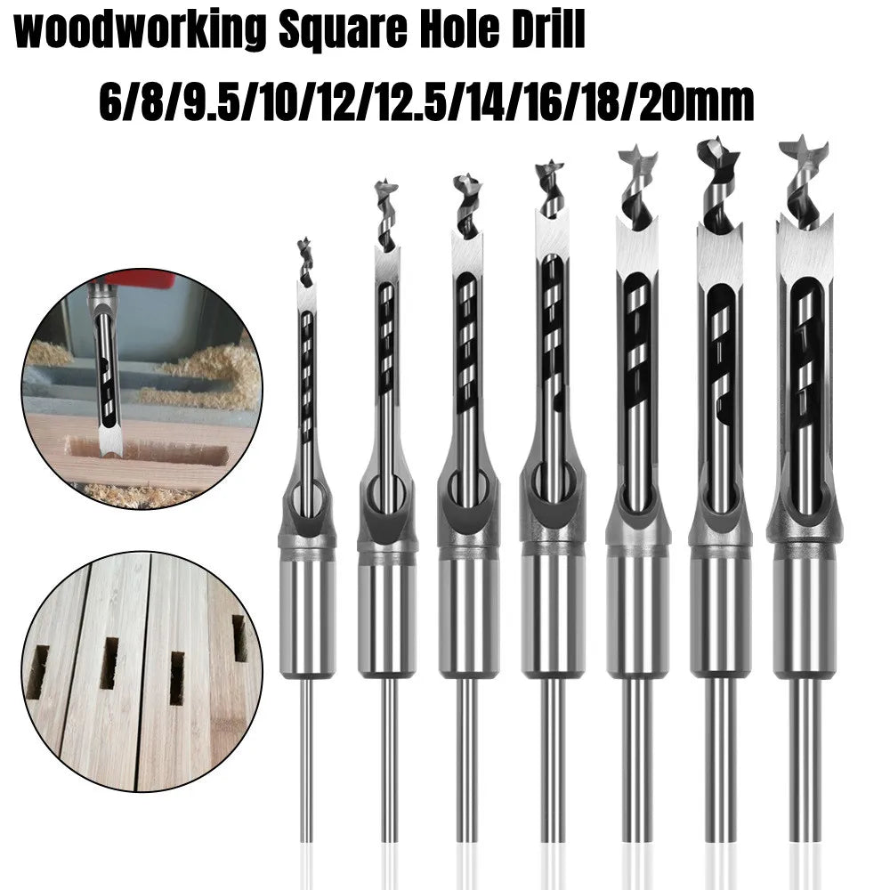 1PC 6-20mm Alloy Steel Square Hole Drill Saw Mortise Chisel Wood Drill Bit