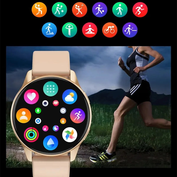 Relojes inteligentes con Bluetooth, llamadas y control de presión arterial y frecuencia cardíaca para mujeres