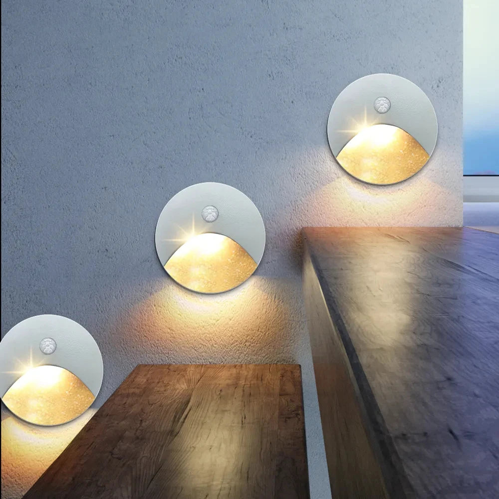 Outdoor Lighting LED Wall Lamps Modern Waterproof Outside Sensor Embedded Night Light
