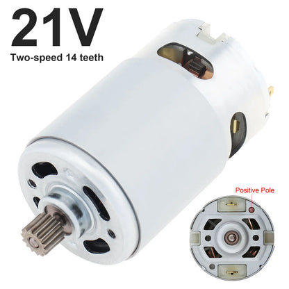 RS550 DC Motor 21V 25000RPM Lithium Electric Saw Motor with 14 Teeth Diameter 8.2mm Gear