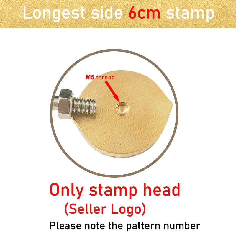 M5 Branding Iron Stamp LOGO Customized Leather Wood Cake Private Custom Seals