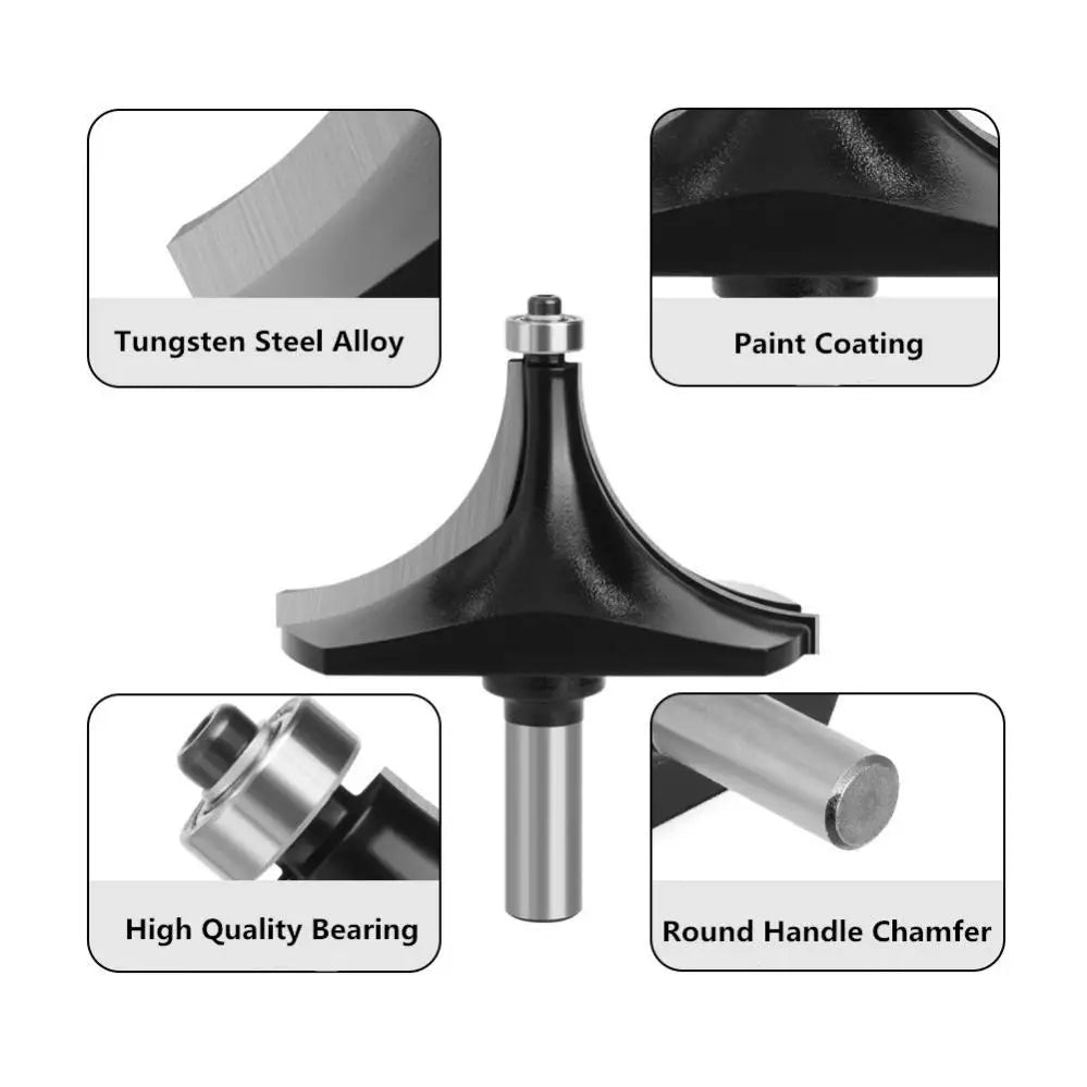 1/2 inch Shank Carbide Alloy Round Router Bit for Woodworking,