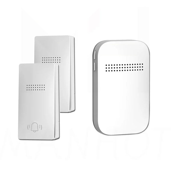 New Wireless Doorbell Waterproof Plug Button No Battery Required Ring Bell Chimes Sets