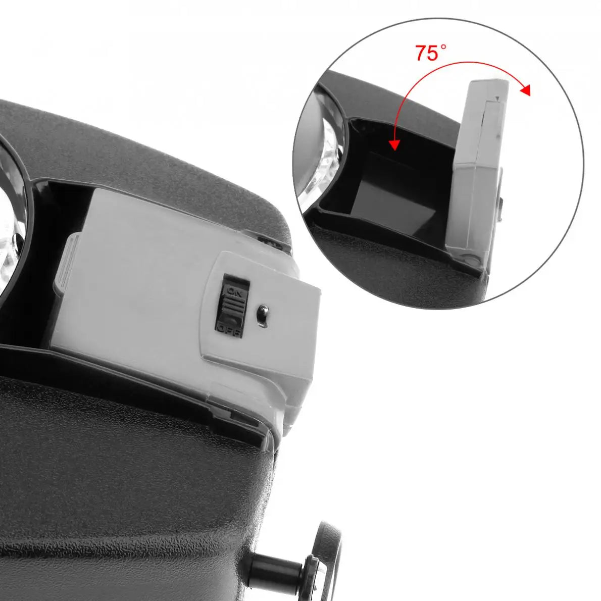 Magnifying Glasses 10X ABS Black + Gray Headband Magnifier Head Magnifying Glass Lens Loupe