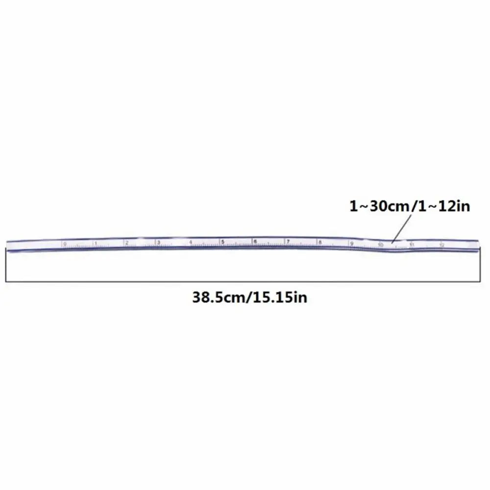 30cm Curved Ruler for Sewing Soft Flexible English and Metric Scale Rule