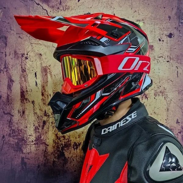 Retro Motorcycle Helmets with Harley Visor Leather Helmet