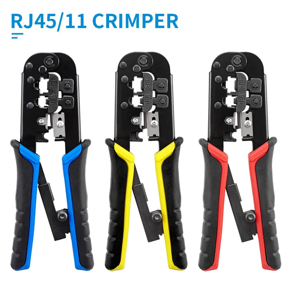 RJ45 Crimper RJ11 RJ45 Crimping Tool Ethernet Network LAN Cable Crimper Cutter Stripper Plier