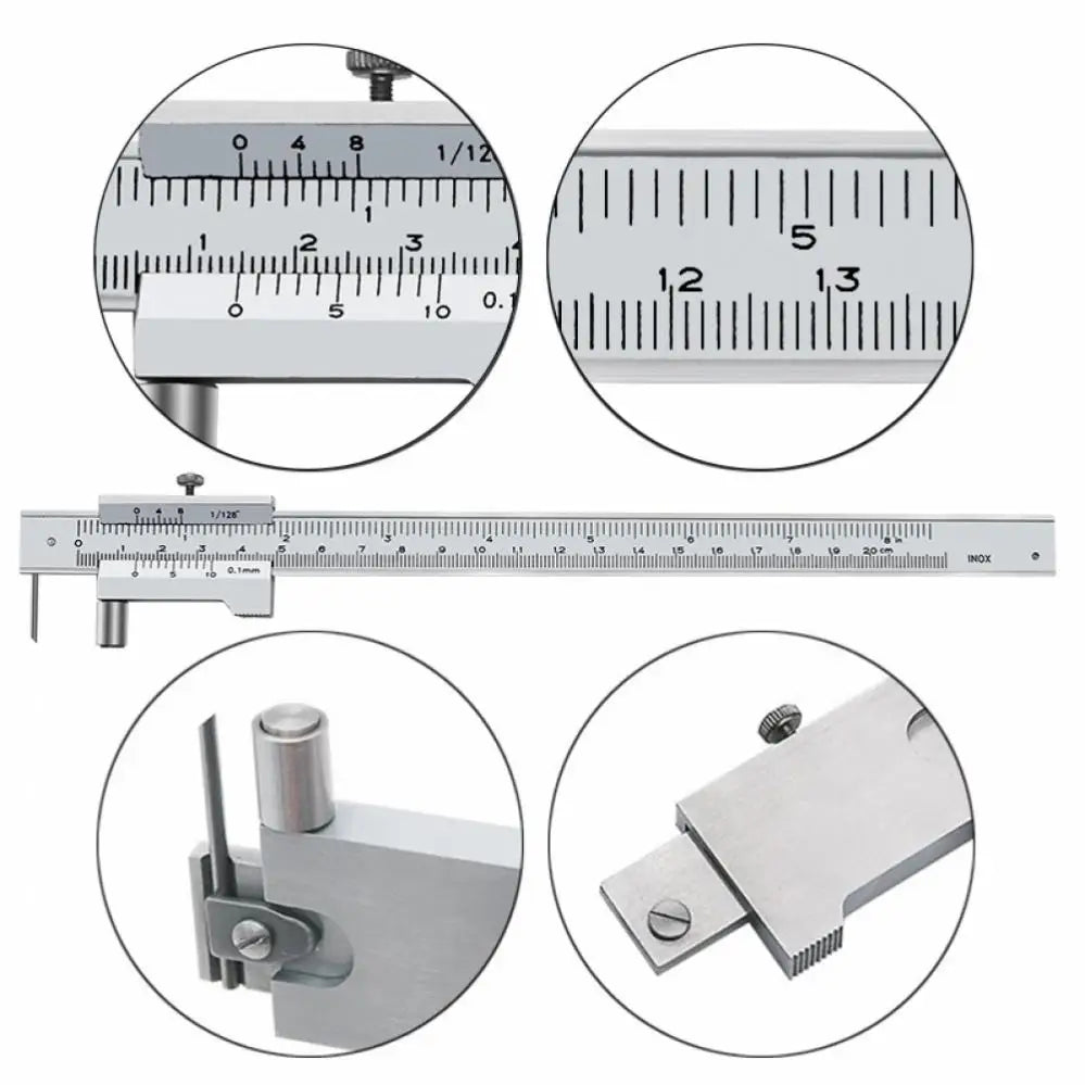 0-200mm Stainless Steel Scriber Marking Calipers Parallel Marking Gauge