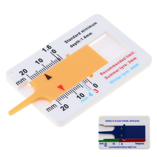 Car Wheel Tire Depth Gauge 0-20mm Tyre Tread Depthometer Depth Indicator Gauge