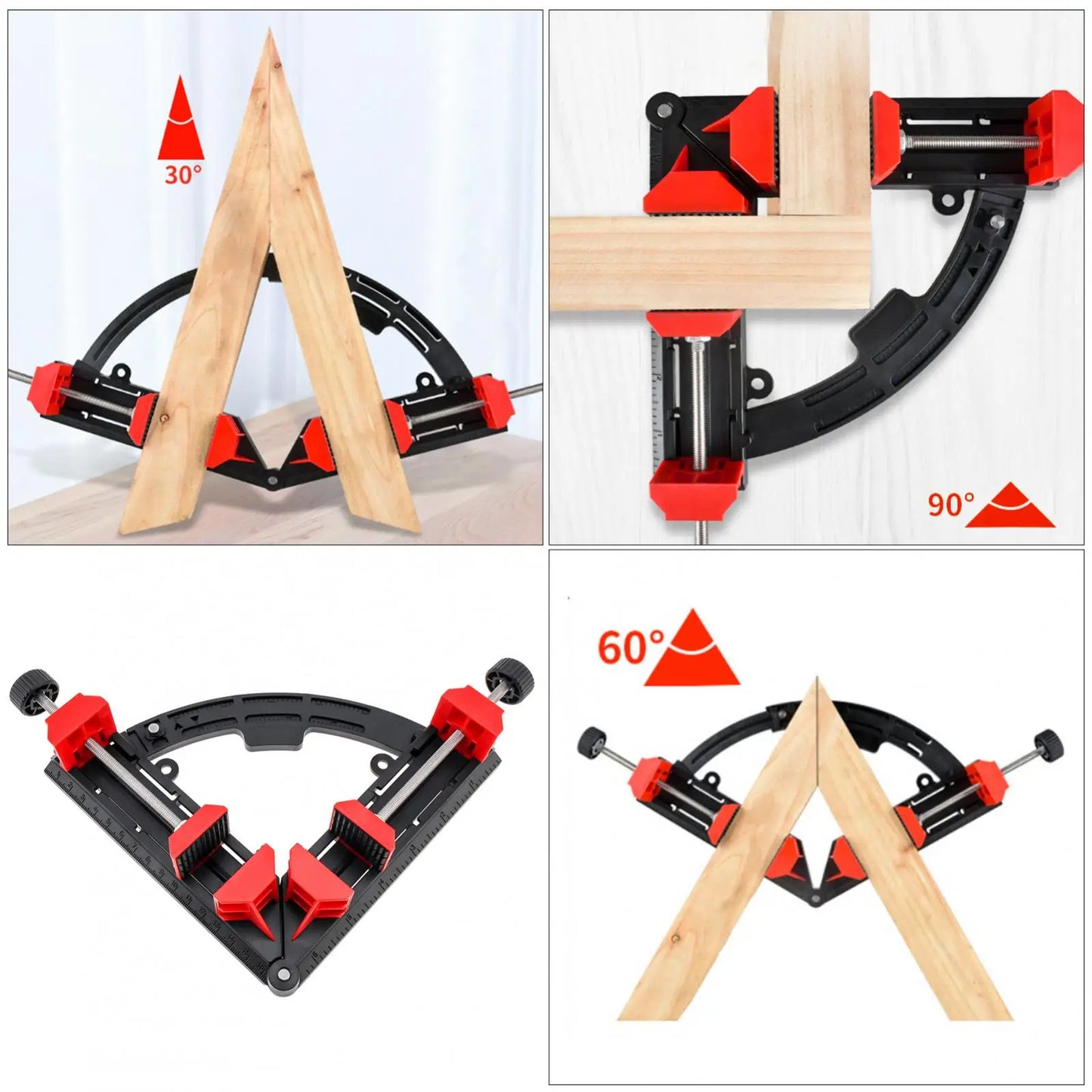 Multi-Angle Adjustable Corner Clamp for Woodworking