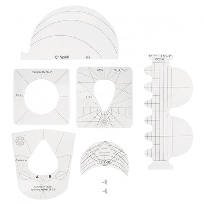 6pcs/11pc Wide Acrylic DIY Patchwork Ruler Quilting Tools