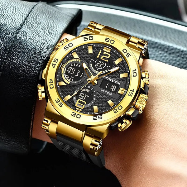 Reloj de buceo de moda para hombre, marca superior, deportivo de lujo, resistente al agua, cronógrafo militar.