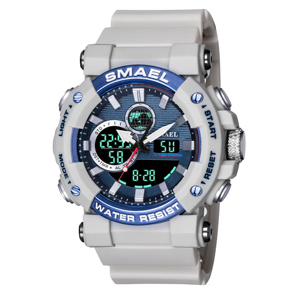 Men  Sport Watches Waterproof Stopwatch Alarm Clock LED Light Quartz Digital Wristwatches