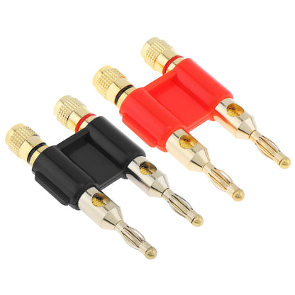 Banana Plug Gold Plated Connector Speaker Plug with Dual Terminals