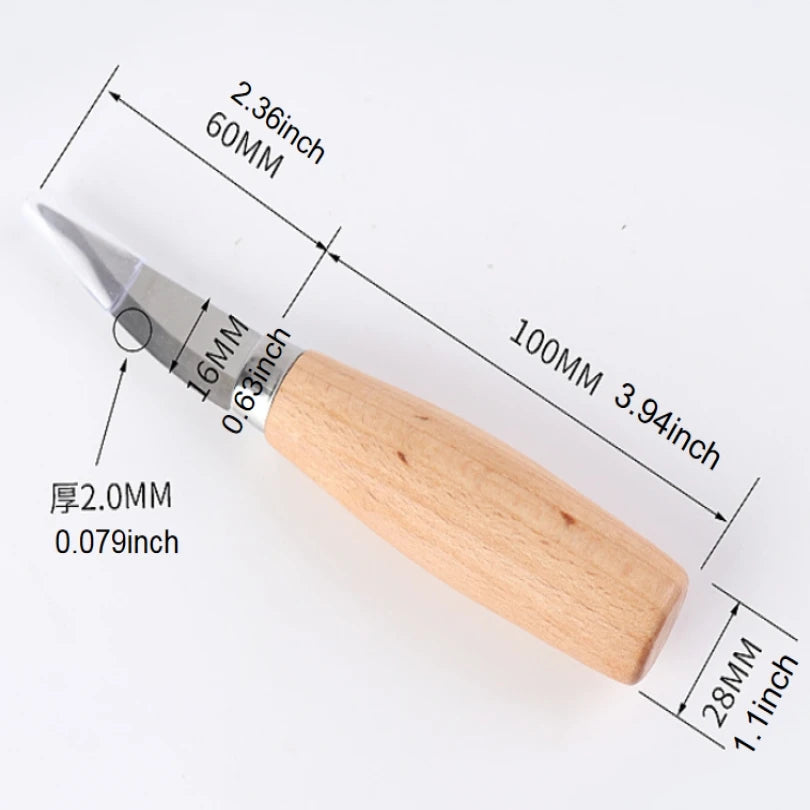 1pc Straight Cutter Stainless Iron Wood Carving Chisel Tool Woodworking Tool