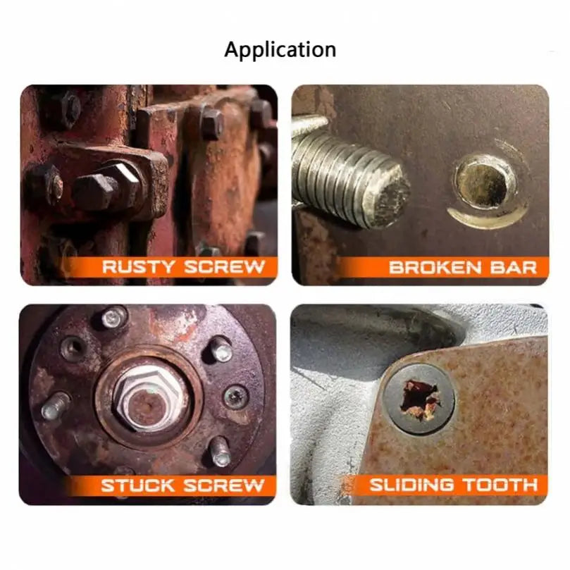 5pcs/6pcs/set Broken Screw Remover Drill Bits Hex Shank Screw Extractor Tool
