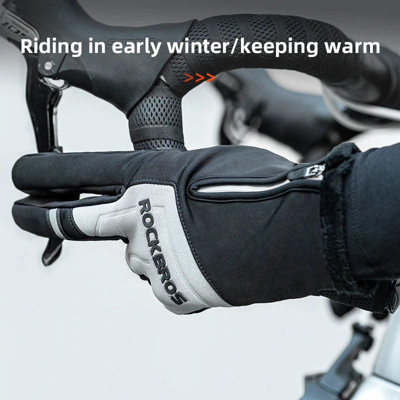 Bicycle Gloves Winter Bike Gloves Touch Screen Full Finger Warmer Gloves