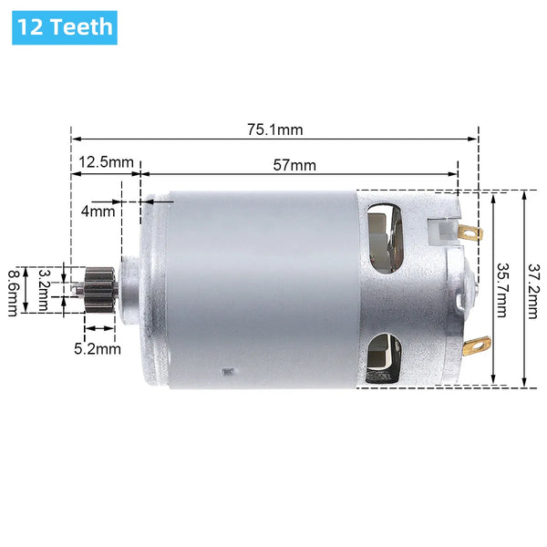 RS550 DC Motor 10.8V/12V/16.8V/18V/21V Micro Electric Motors