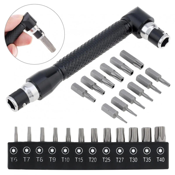 T6-T40 Torx Bit Set Magnetic Security Torx Bits Tamper Resistant Screwdriver Bit Set