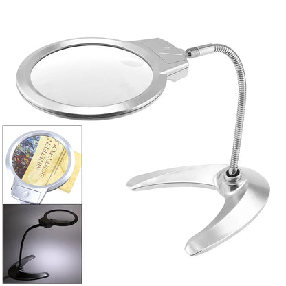 5X Illuminated Magnifying Glass LED Reading Glasses Folding Glass Magnifiers