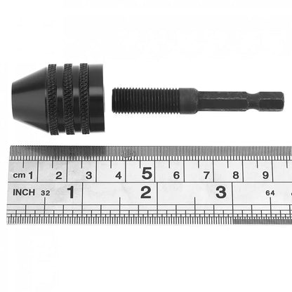 0.6-8mm Twist Drill Chuck Screwdriver Impact Driver Adapter with Hex Shank Three Claw