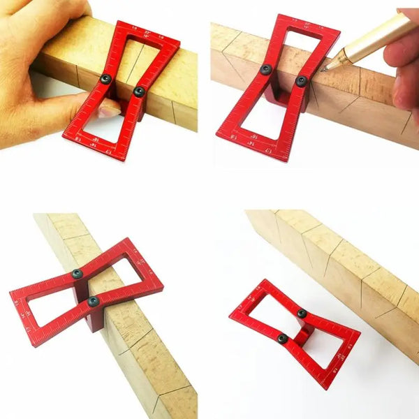 Four specifications Dovetail Gauge Dovetail Scribing Locator Aluminum Alloy Scribing Tool
