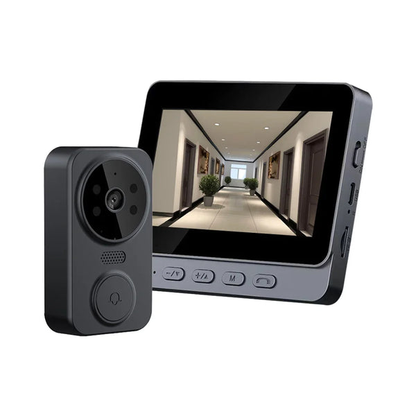 Wireless Video Doorbell with Screen 4.3'' IPS HD Smart Intercom - 2.4G WiFi