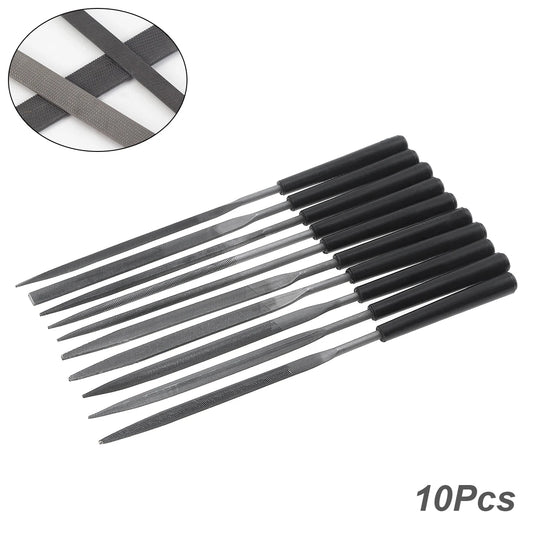 Mini Files 10pcs 140mm Various Mini Files Set Flat Round  File and Other Grinding Tools