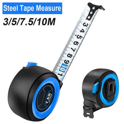 Steel Tape Measure 3 / 5 / 7.5 / 10 Meters Thickened Self-locking Rubberized  Tool Ruler