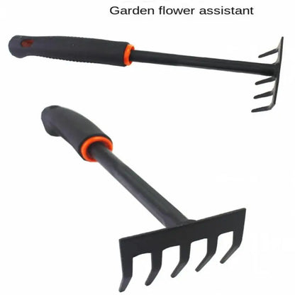 Thickened Anti-Rust Five Tooth Rake for Loosening Soil Weeding Gardening Tool