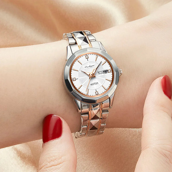 Exquisite Minimalist Women Watch Luxury Fashion Stain Steel Ladies Waterproof Quartz Wristwatch