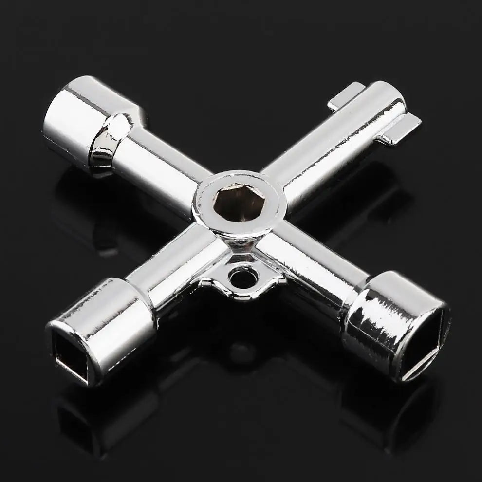 Multifunction 45# Steel Cross Key Wrench Plumber Wrench Tool with Chain Hole