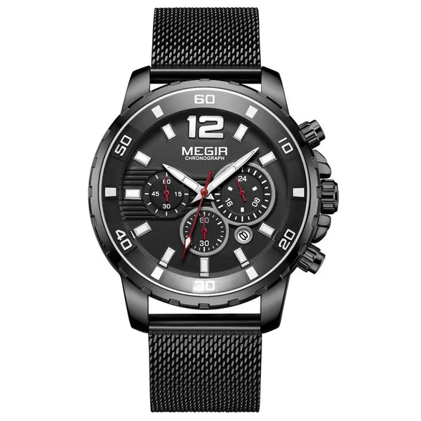 Chronograph Quartz Watches for Men Luxury Top Brand Military Sport Waterproof Wristwatch