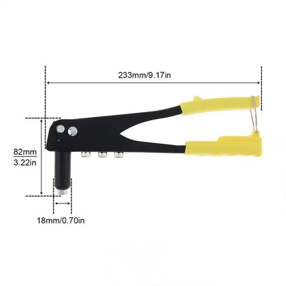 Heavy Duty Hand Riveter Rivet Gun Kit Manual Light-weight Blind Rivet Nut Tool