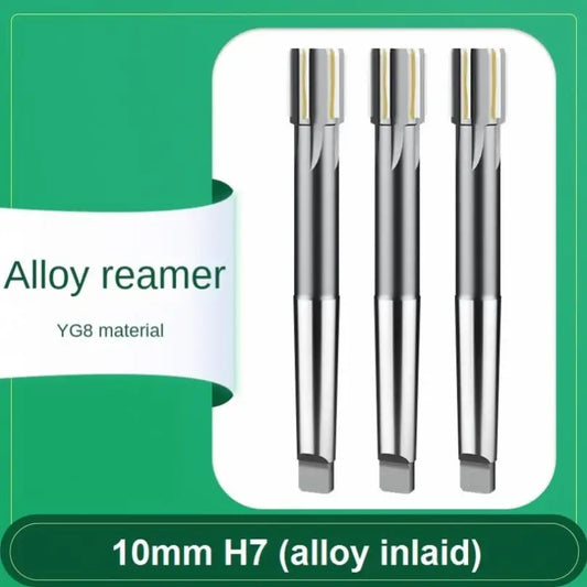 1Pc 10mm Milling Cutter Hand Reamer Precision H7 9SiCr Straight-shank Chuck Reamer Engineering Tools