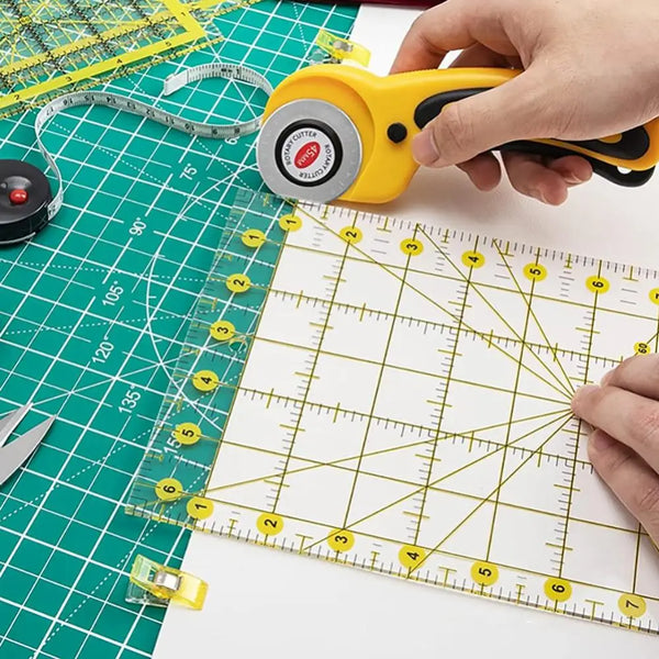 Acrylic English System Quilter Ruler Cutting Sewing Patchwork Rule