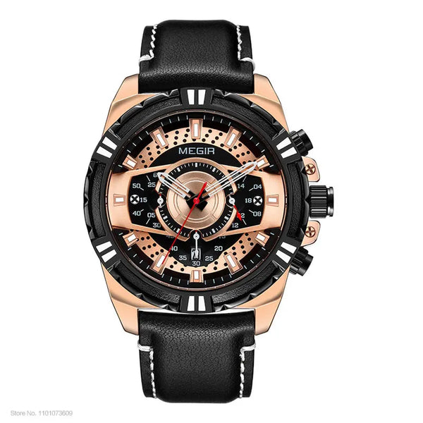 Men's Quartz Watches 2019 New Luxury Top Brand Chronograph Military Sport Leather Wristwatch