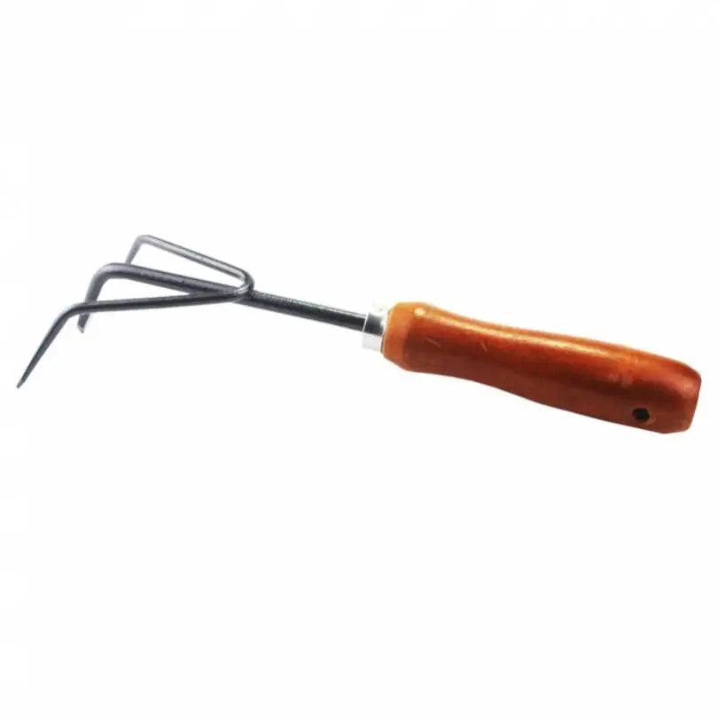 Thicken Wooden Handle Three-Claw Harrow for Loosening Soil Gardening Tool